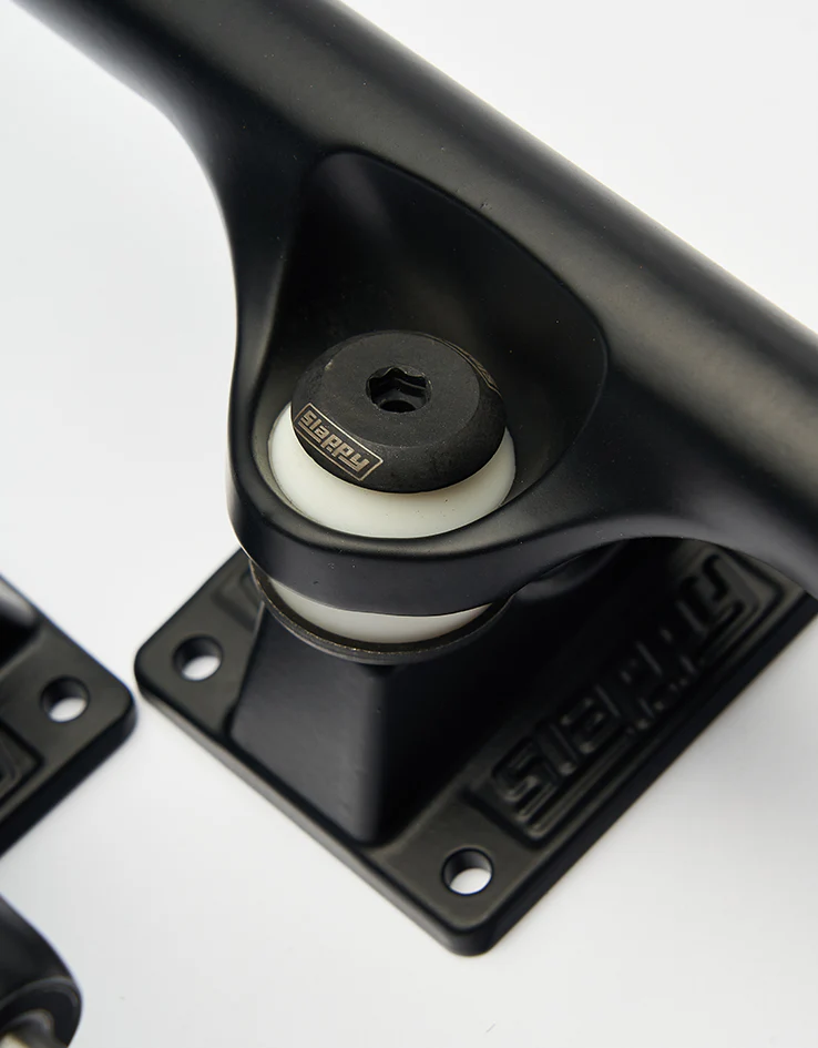 Slappy ST1 Inverted Hollow Lights Skateboard Trucks - Matte Black/Black Gold - Image 5