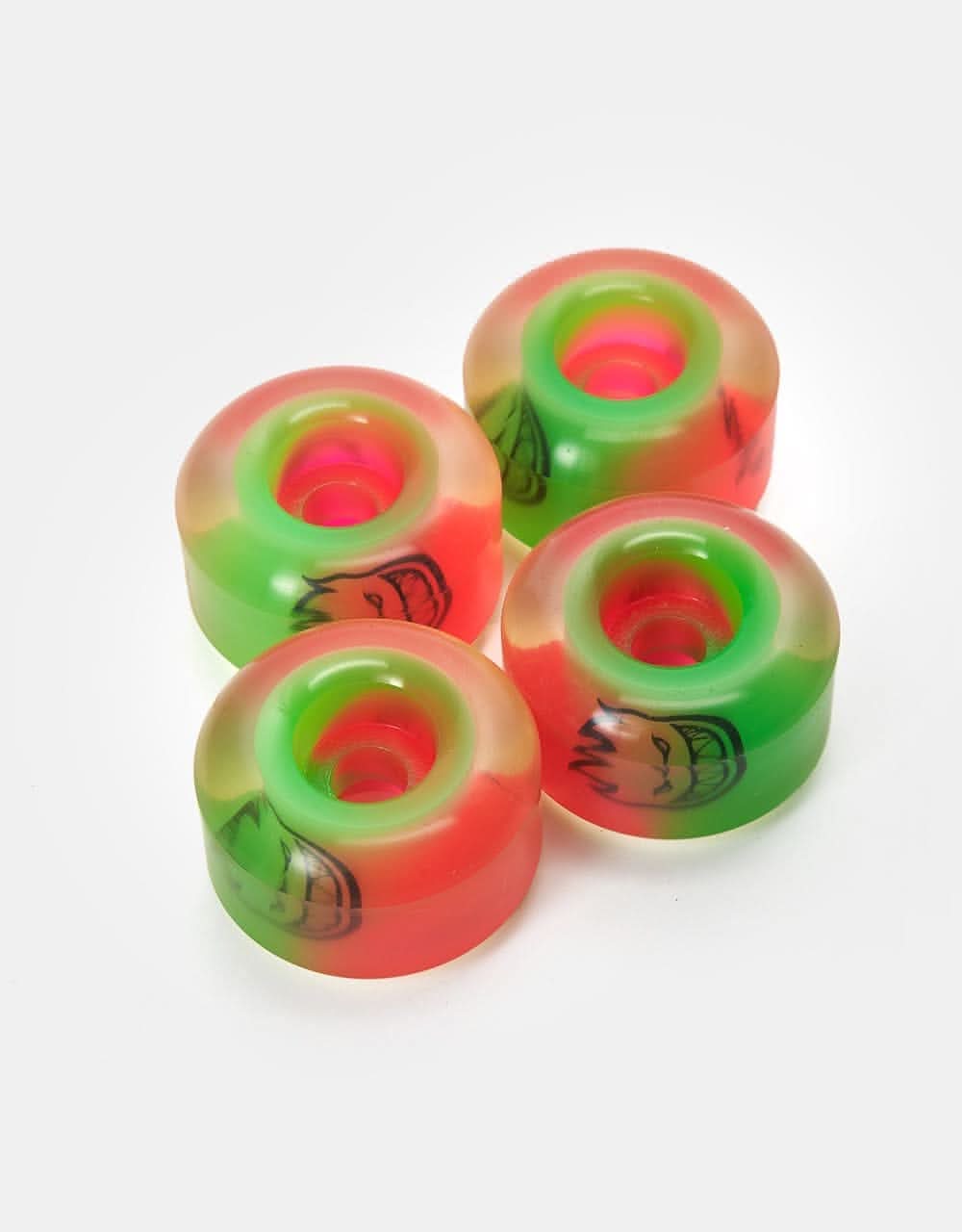 Spitfire Sapphire Radial 90D Skateboard Wheels - Pink/Green - Image 3