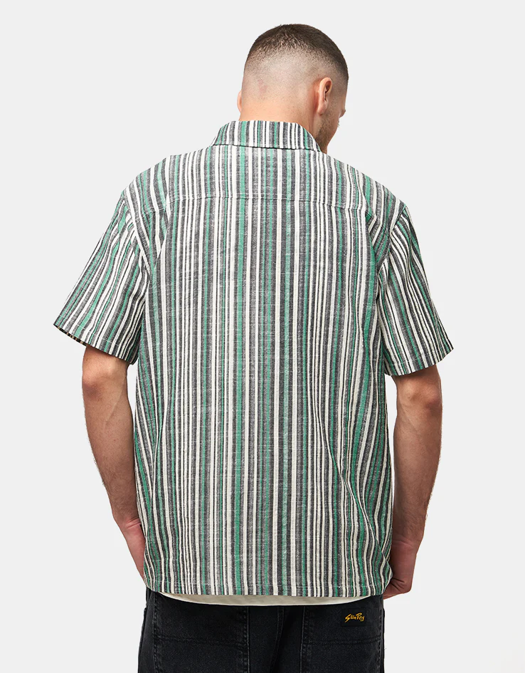 Stan Ray Tour S/S Shirt - Black/Green Stripe - Image 3