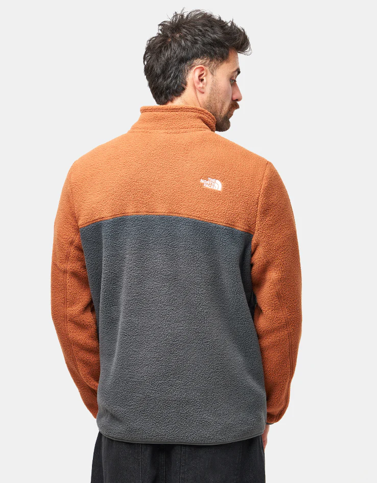The North Face Yumiori 1/4 Zip Fleece - Asphalt Grey/Burnt Umber - Image 2