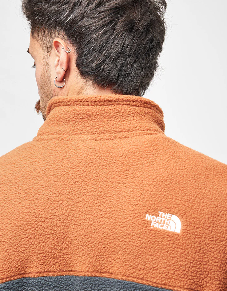The North Face Yumiori 1/4 Zip Fleece - Asphalt Grey/Burnt Umber - Image 5