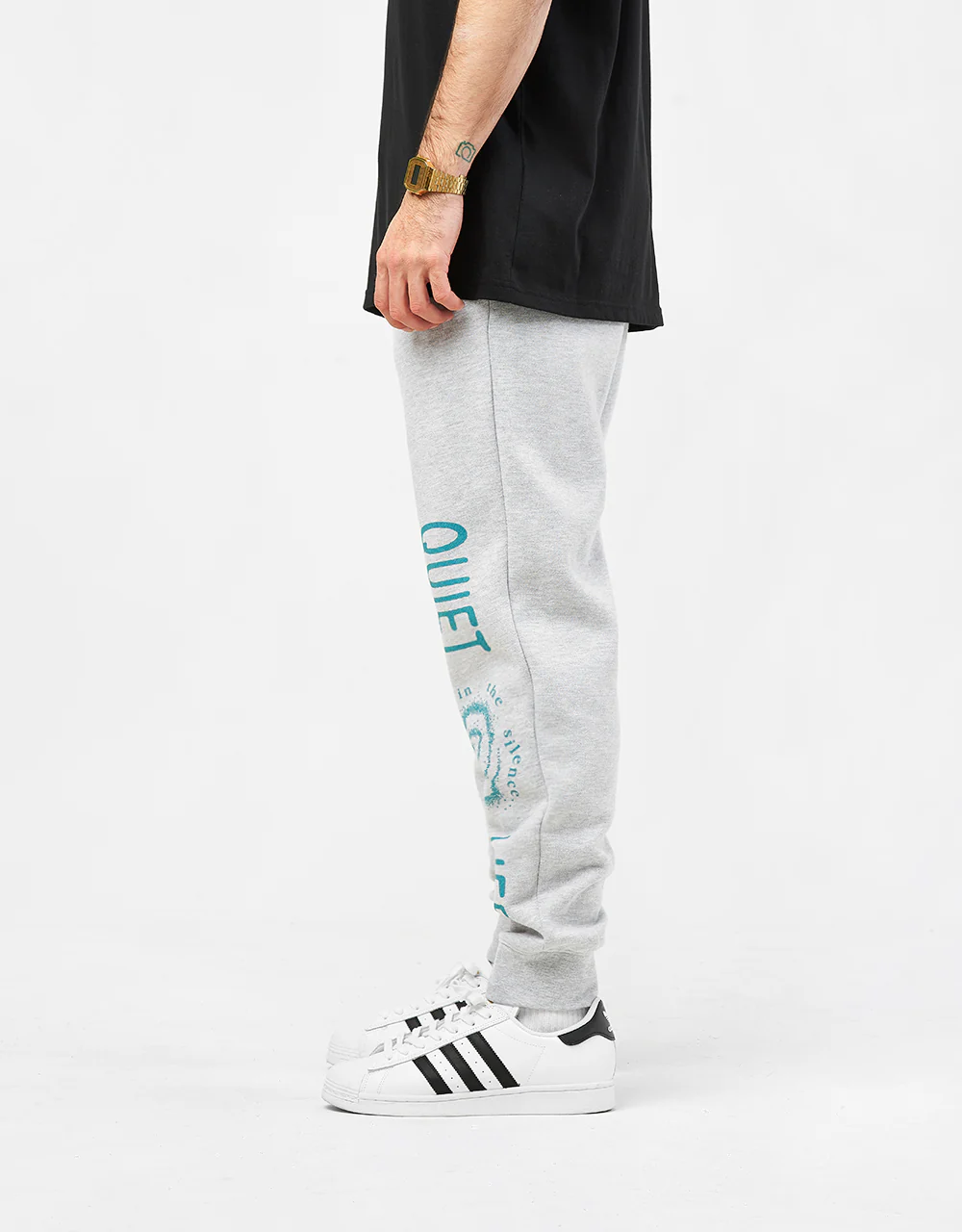 The Quiet Life x Hugo Bernier Tune In Sweatpants - Grey Heather - Image 3