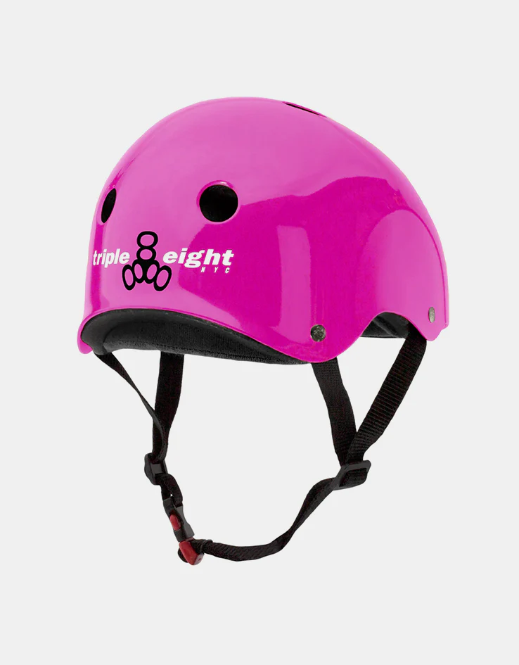 Triple 8 Sweatsaver Cert Helmet - Glossy Pink - Image 2