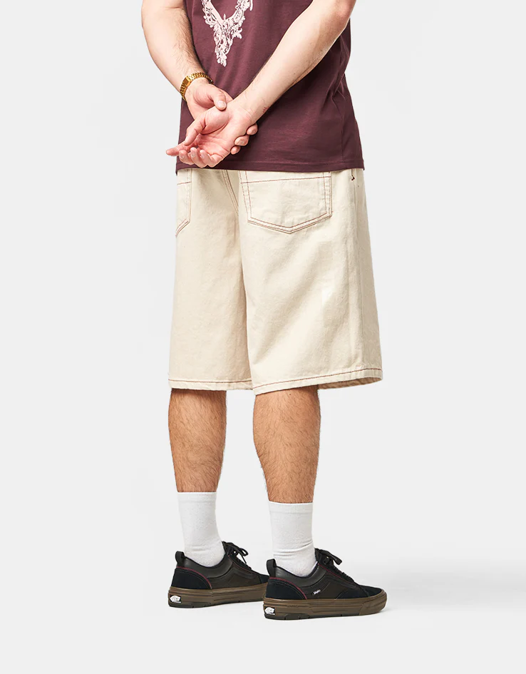 Vans Check-5 Baggy Denim Shorts - Natural Seed - Image 2