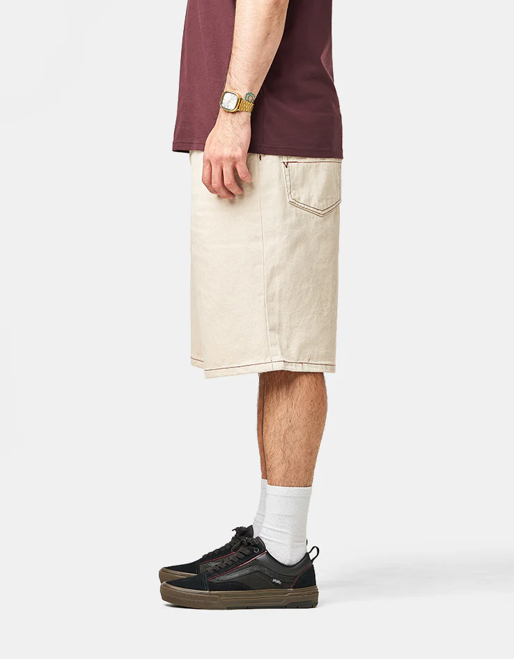 Vans Check-5 Baggy Denim Shorts - Natural Seed - Image 3