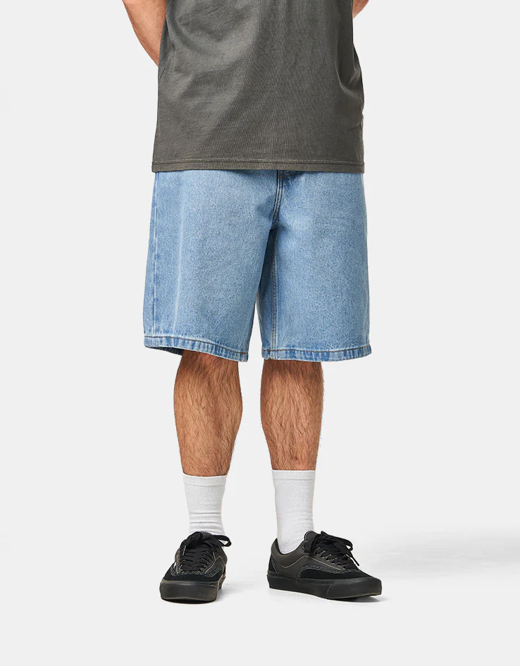 Vans Check-5 Baggy Denim Shorts - Stonewash Blue