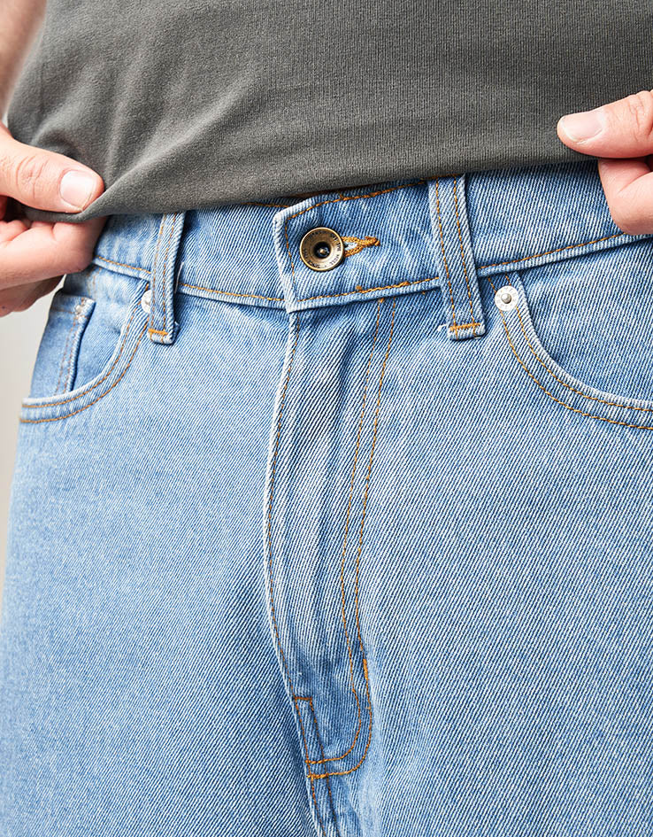 Vans Check-5 Baggy Denim Shorts - Stonewash Blue - Image 6