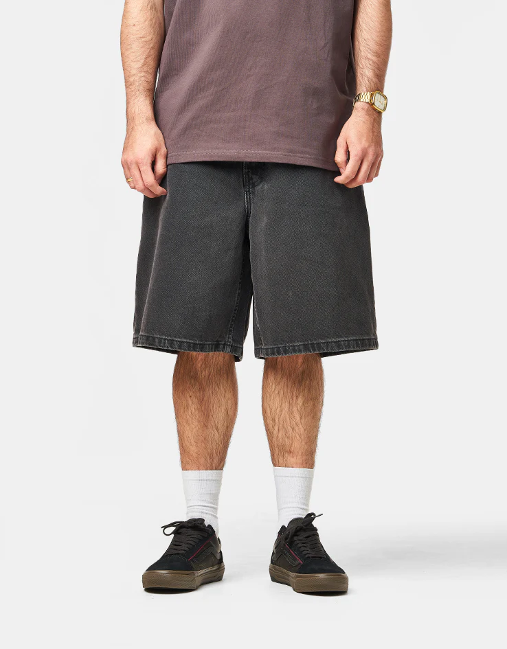 Vans Check-5 Baggy Denim Shorts - Washed Black