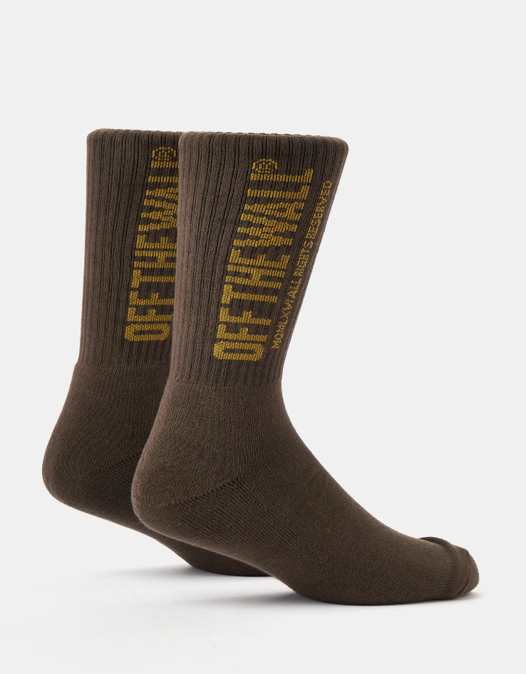 Vans Hovley Crew Socks - Coal Brown - Image 2