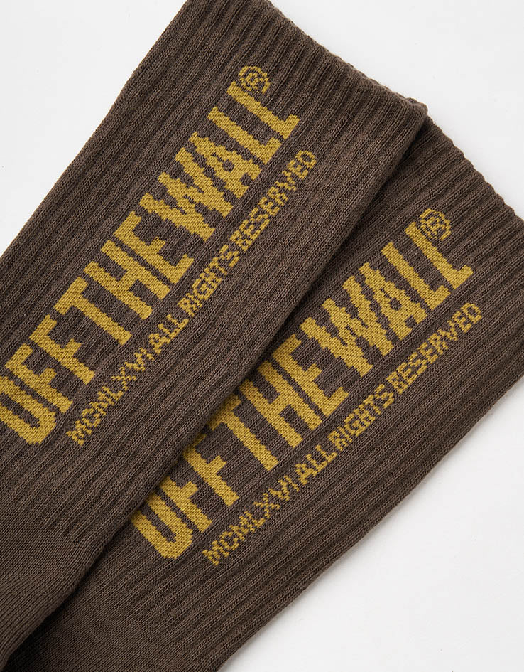 Vans Hovley Crew Socks - Coal Brown - Image 3