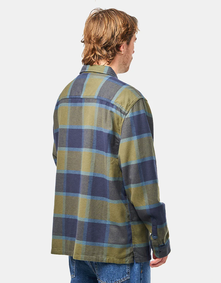 Vans Larkspur Plaid L/S Flannel Shirt - Grape Leaf/Parisian Nght - Image 3
