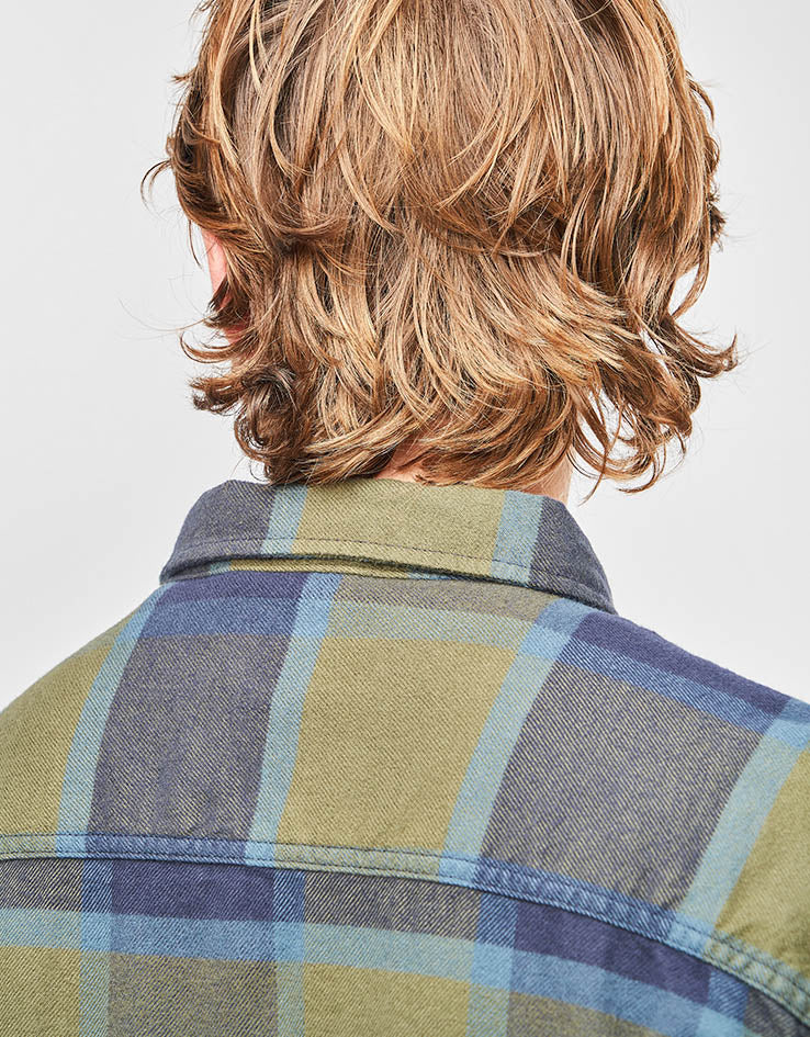 Vans Larkspur Plaid L/S Flannel Shirt - Grape Leaf/Parisian Nght - Image 5