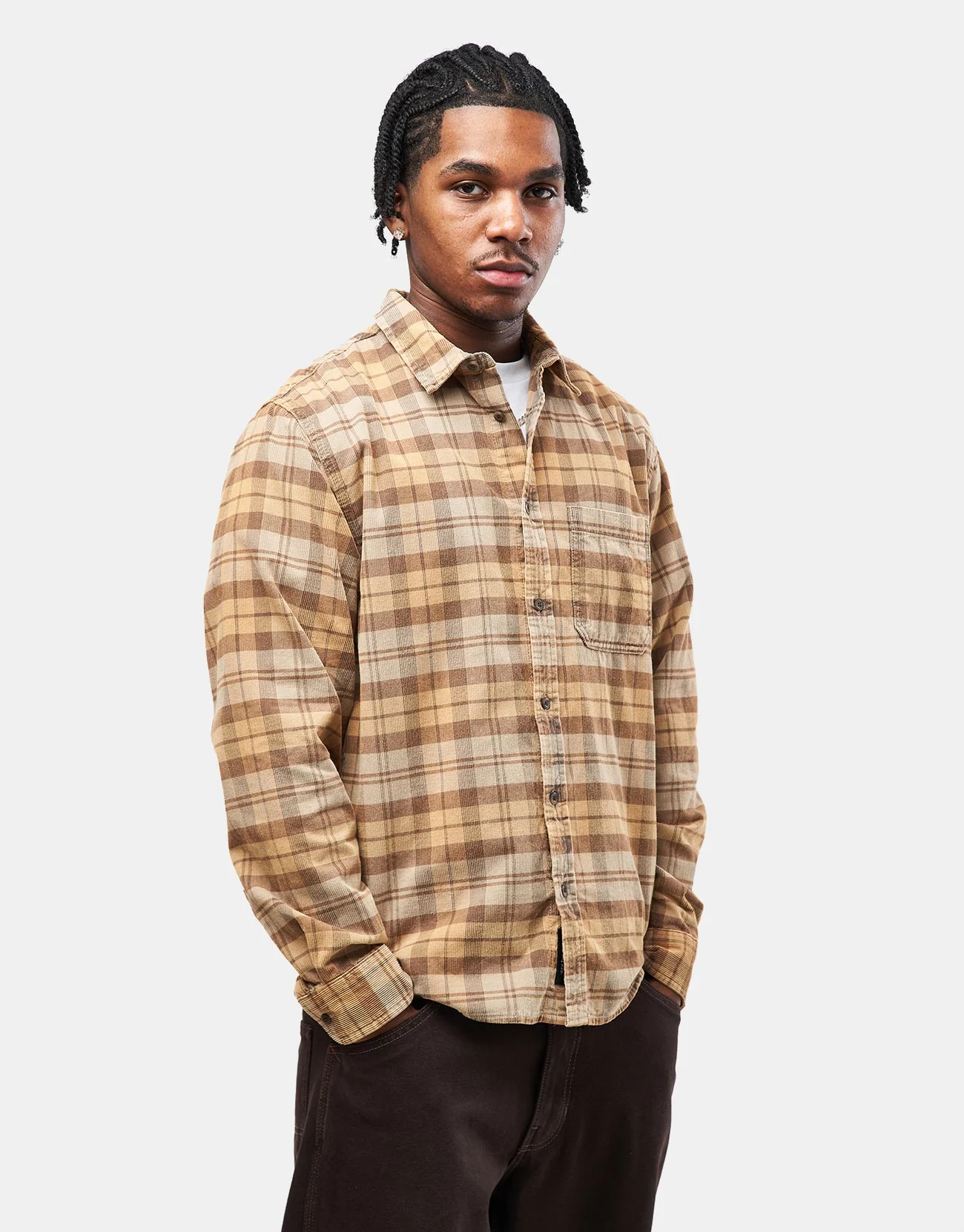 Vans Nate Corduroy L/S Shirt - London Fog - Image 2