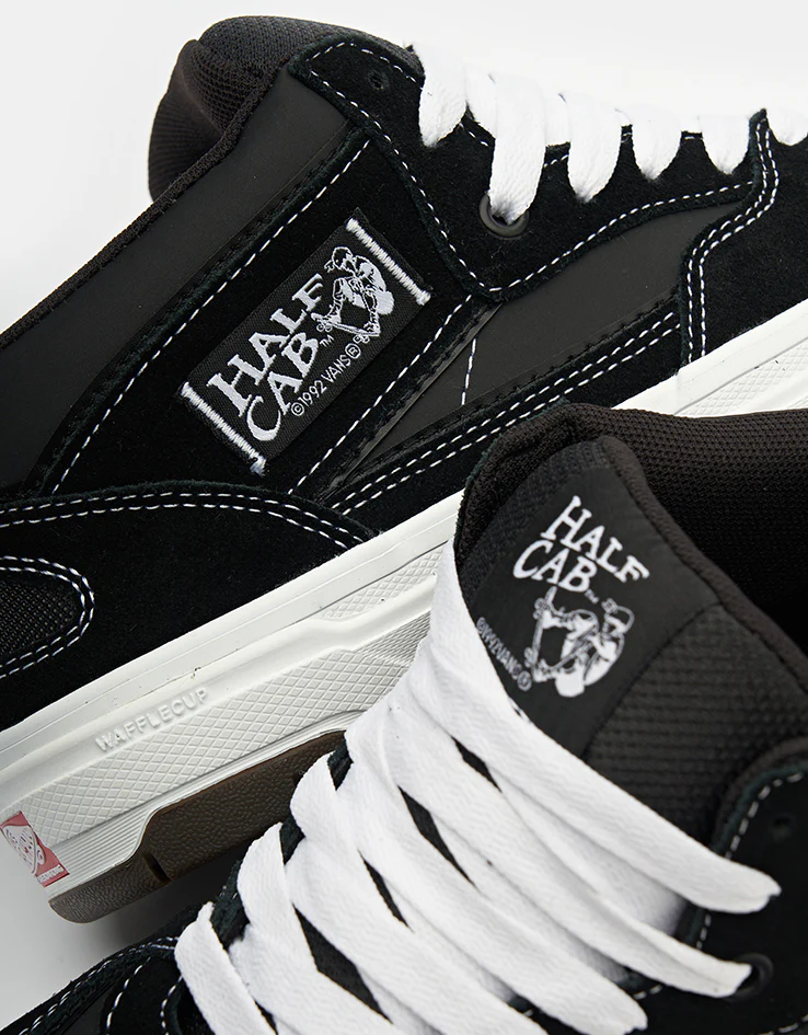 Vans Skate Half Cab Wafflecup Shoes - Black/White - Image 6