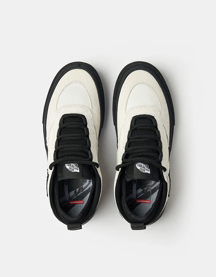 Vans Skate Safe Low Shoes - (Atiba) Bone White/Black - Image 2