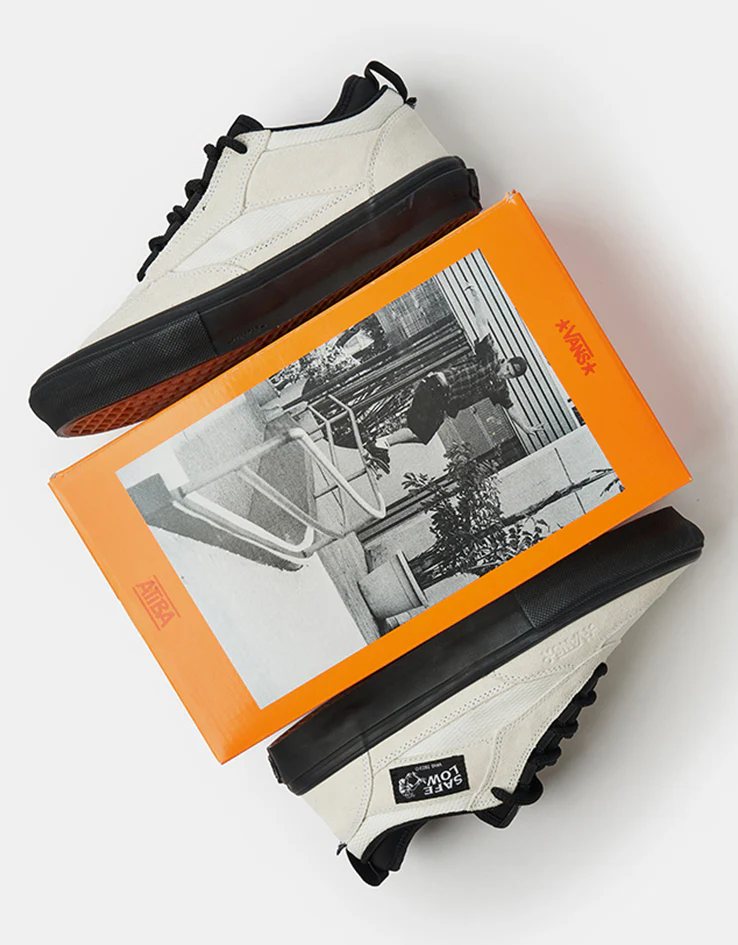 Vans Skate Safe Low Shoes - (Atiba) Bone White/Black - Image 4
