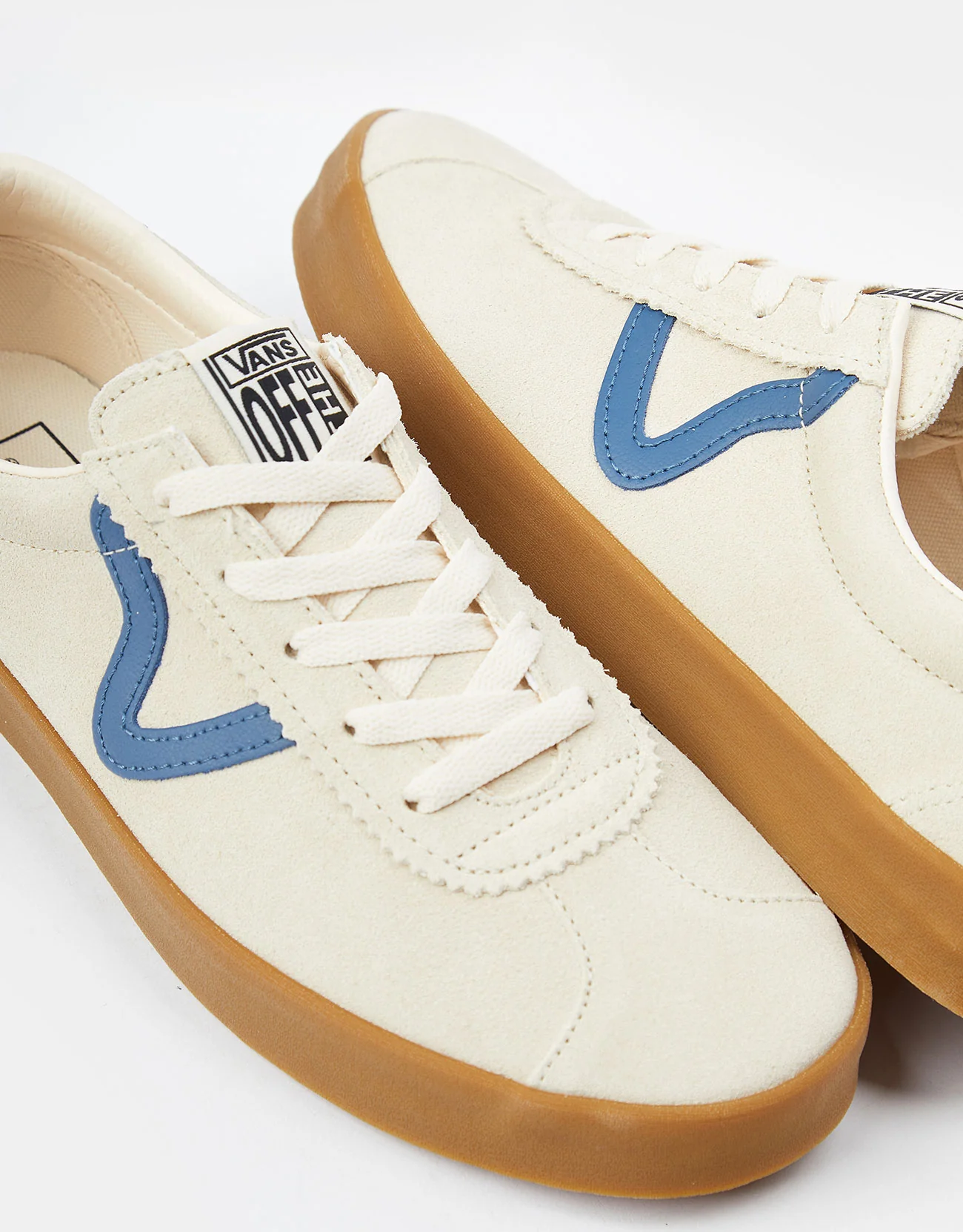 Vans Sport Low Skate Shoes - White/Navy - Image 3
