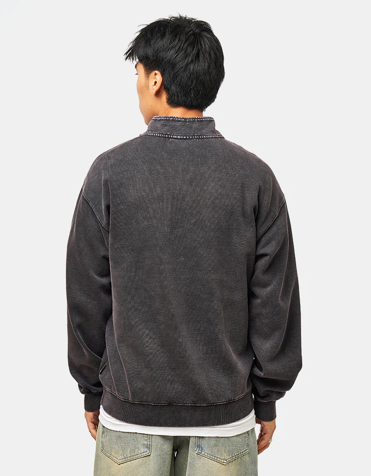Volcom Single Stone Quarter Zip - Light Acid Black - Image 3