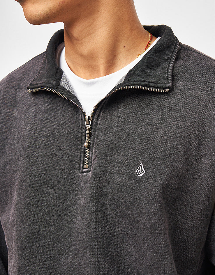 Volcom Single Stone Quarter Zip - Light Acid Black - Image 4