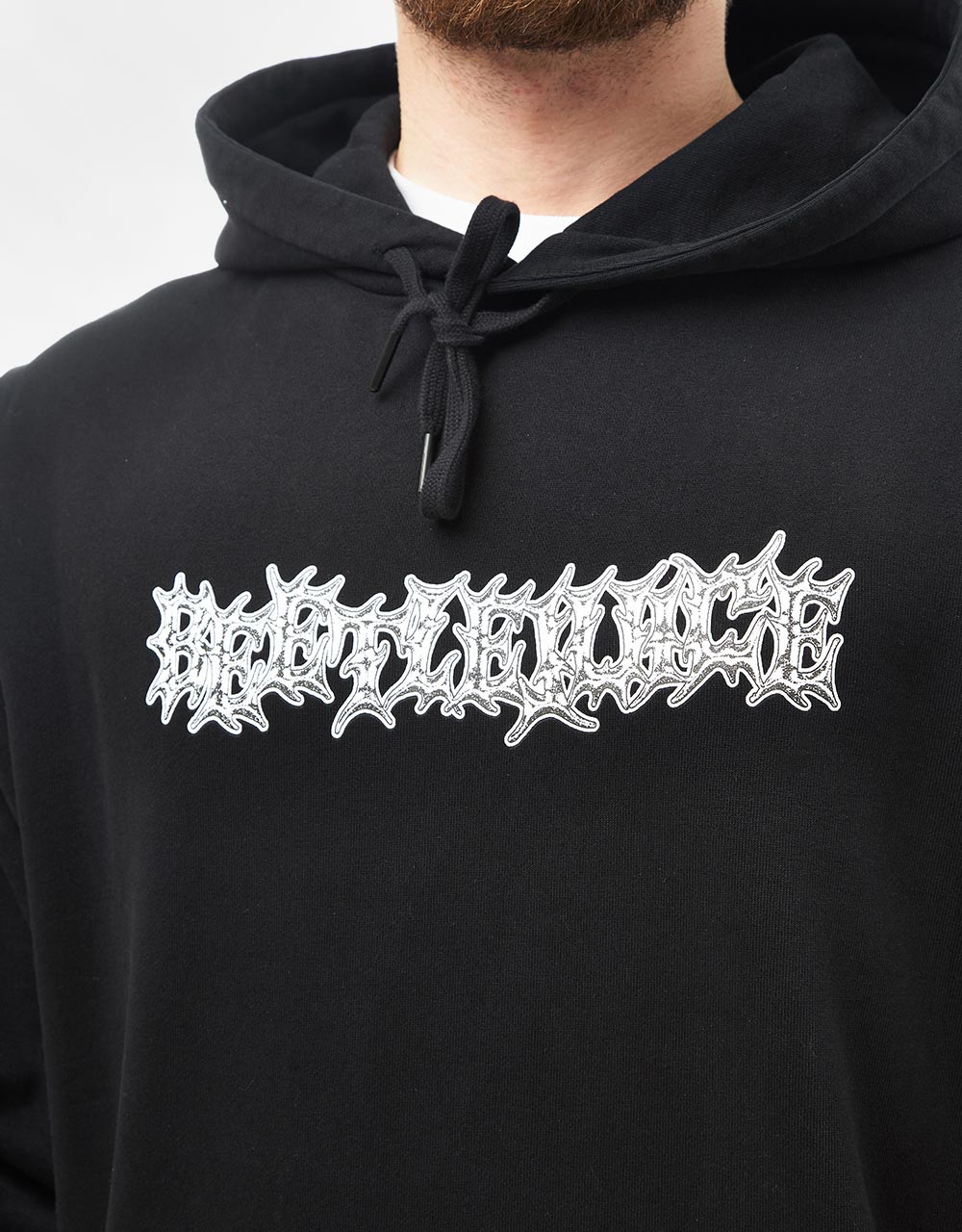 Welcome x Beetlejuice Qualified Pigment-Dyed Pullover Hoodie - Black - Image 3